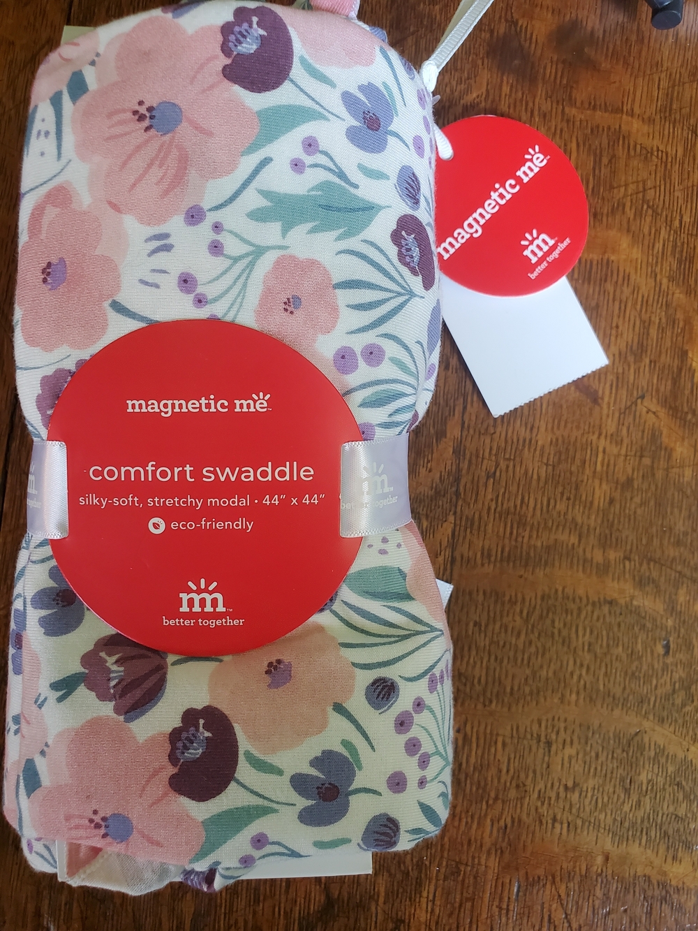 Magnetic Me Floral Comfort Swaddle - Pink, Lavender, Green, Cream
